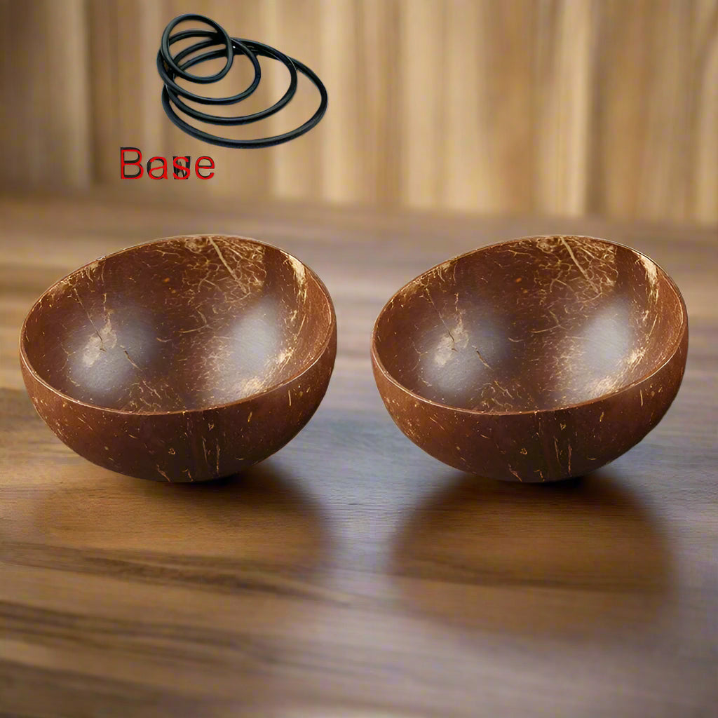 Creative Natural Coconut Bowl,Smoothie Bowl Wood Set,Eco Friendly,Fruit Salad Noodles Rice Ice Cream Tableware,Decoration Bowl